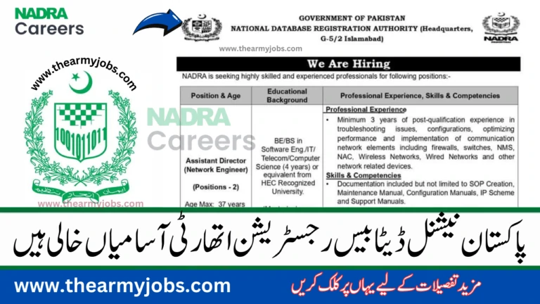 Job Openings at NADRA Pakistan