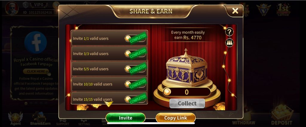 royal x casino rewards
